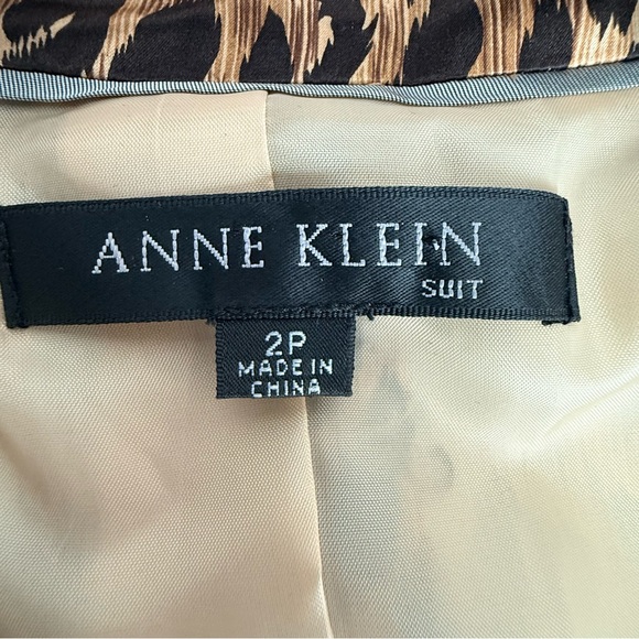 Vintage ANNIE KLEIN Suits 100% Silk Leopard Print Petite Duster Jacket Size 2P - Picture 3 of 8